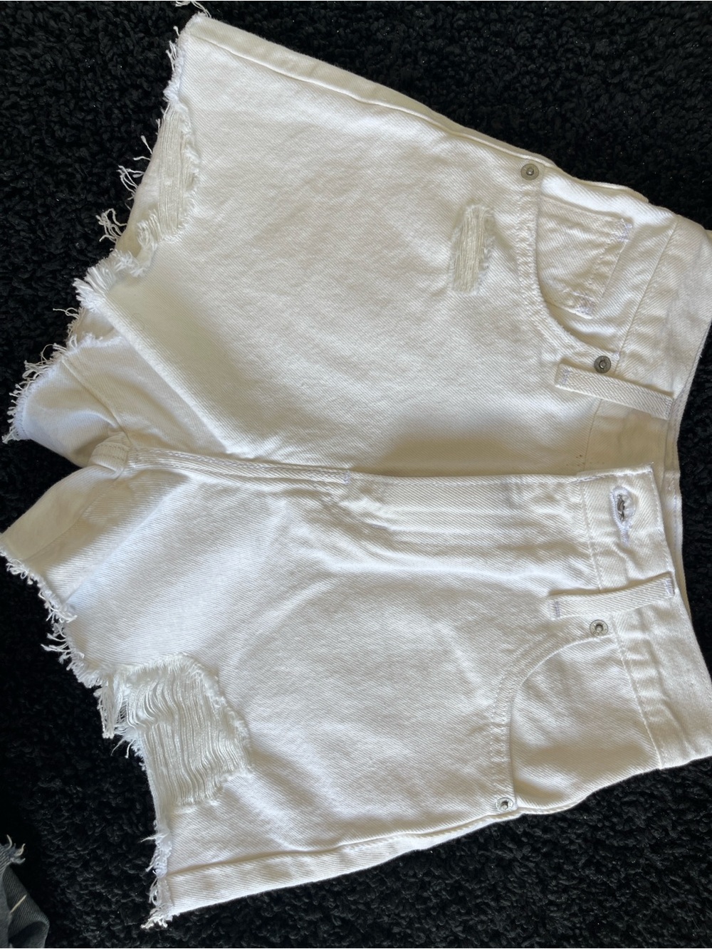 Levi’s 501 Original White Denim Shorts Women’s W23 High Rise Button Fly